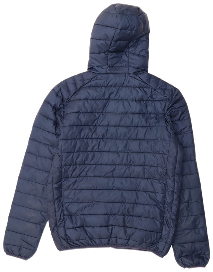 Ellesse Chaqueta acolchada con capucha para hombre UK 38 Medium Azul marino Poliéster