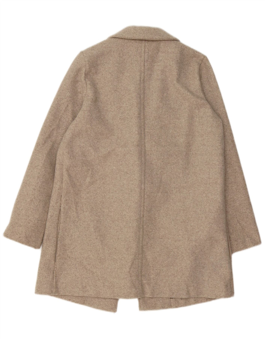 Zara Mujer Chaqueta Americana Abierta De Gran Tamaño UK 10 Small Beige