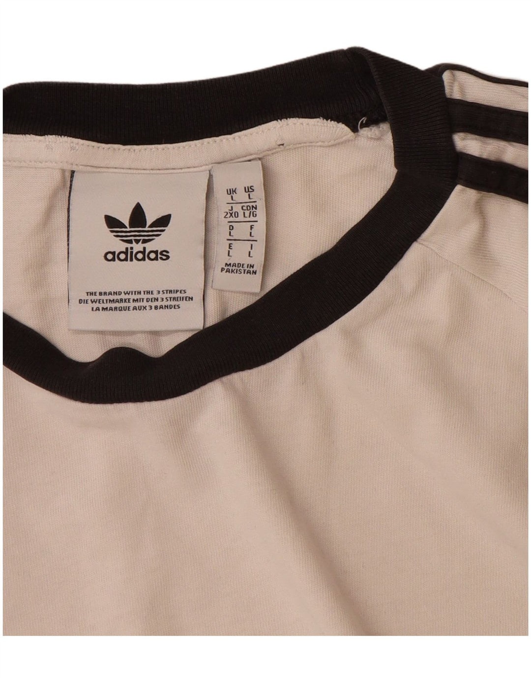 Adidas - Camiseta para hombre, talla grande, algodón blanco