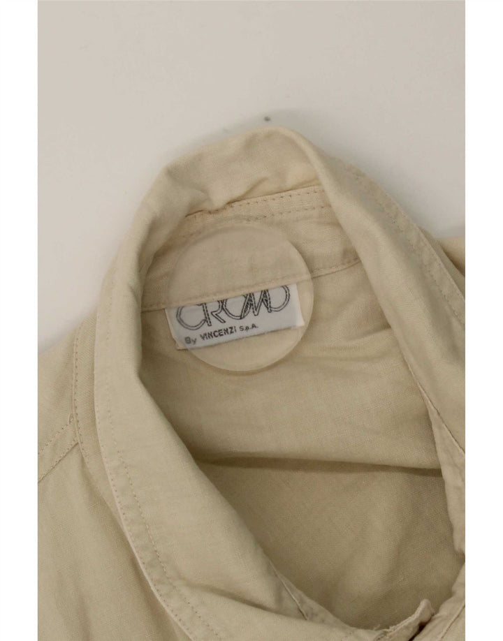Vintage mujer chaqueta utilitaria Reino Unido 16 grande beige