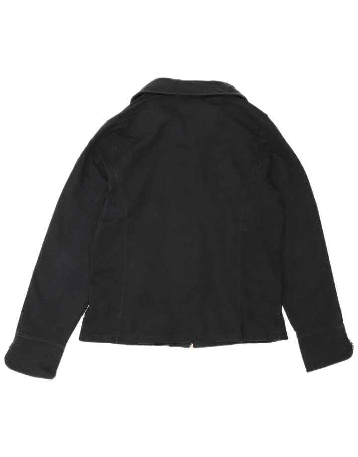 Marks & Spencer Chaqueta Bomber para Mujer UK 14 Mediana Algodón Negro