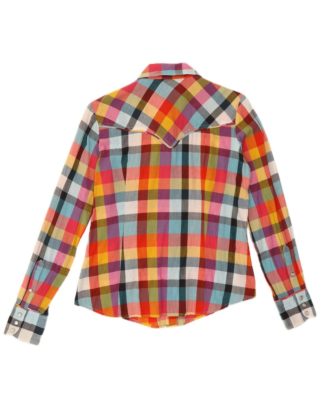 Camisa Mujer Marlboro Classics IT 42 Medium Algodón A Cuadros Multicolor