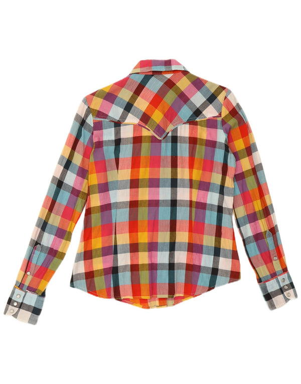 Camisa Mujer Marlboro Classics IT 42 Medium Algodón A Cuadros Multicolor