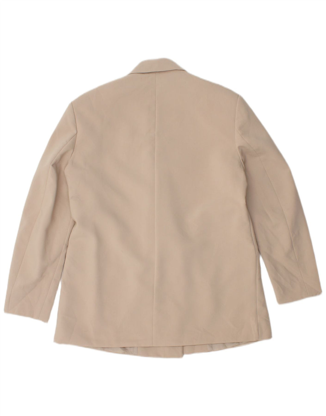 ZARA Mujer Chaqueta Blazer De Doble Botonadura UK 10 Small Beige Poliéster