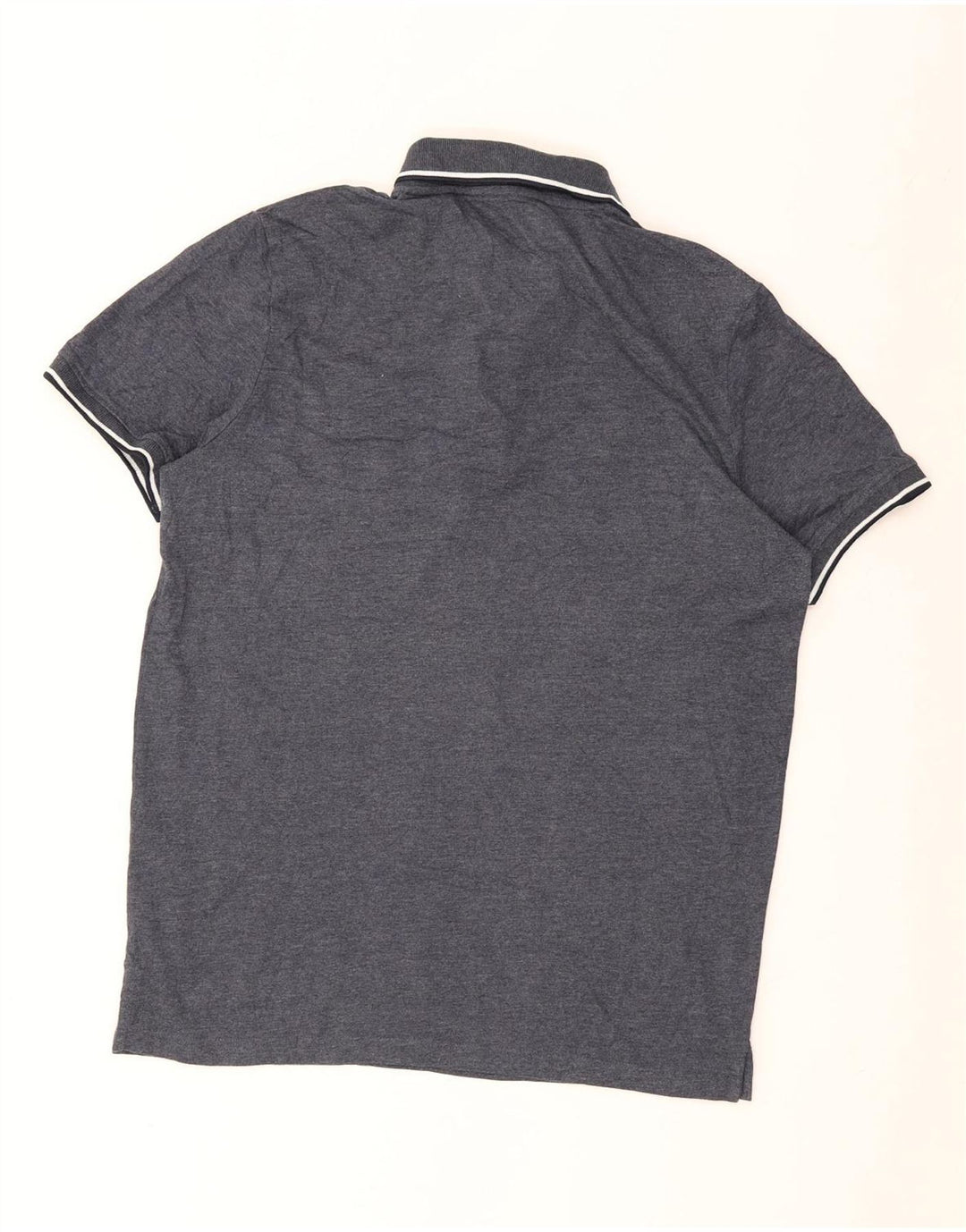 JACK & JONES Polo para hombre de algodón a rayas gris grande