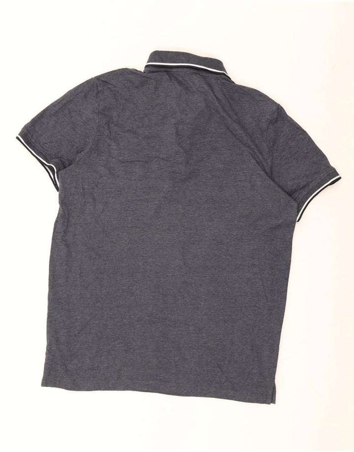 JACK & JONES Polo para hombre de algodón a rayas gris grande