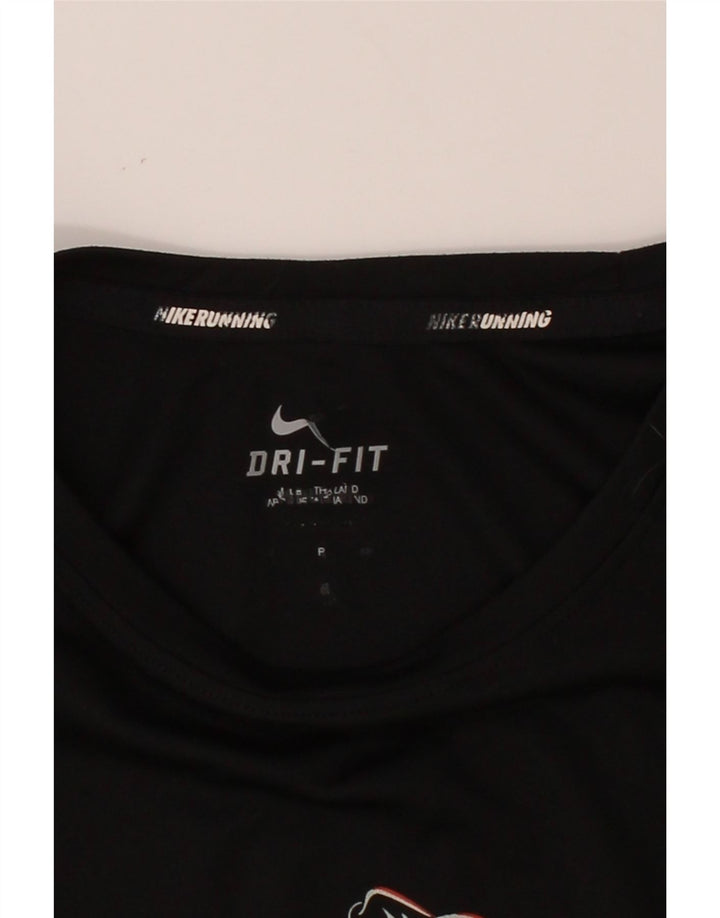 NIKE Womens Dri Fit T-Shirt Top UK 10 Small Black Polyester Vintage Nike and Second-Hand Nike from Messina Hembry 