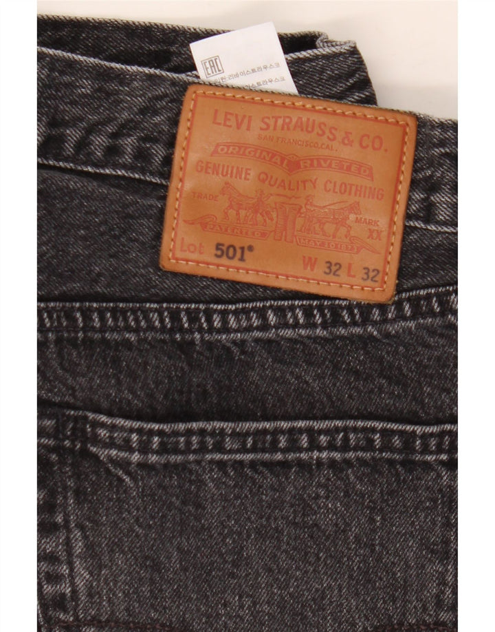 LEVI'S Jeans rectos 501 para hombre W32 L32 Algodón gris