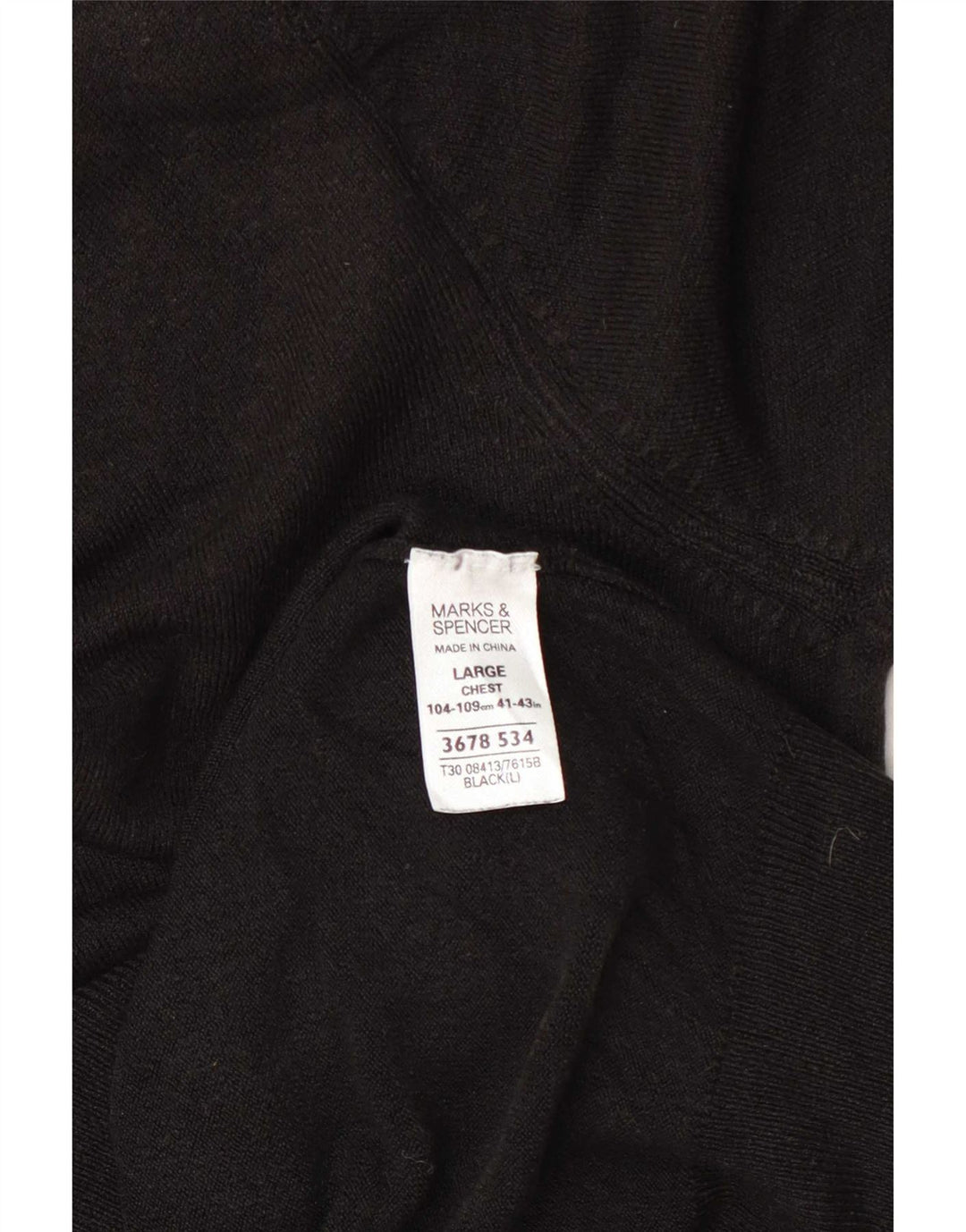 Marks & Spencer Suéter con Cuello en V para Hombre Grande Acrílico Negro