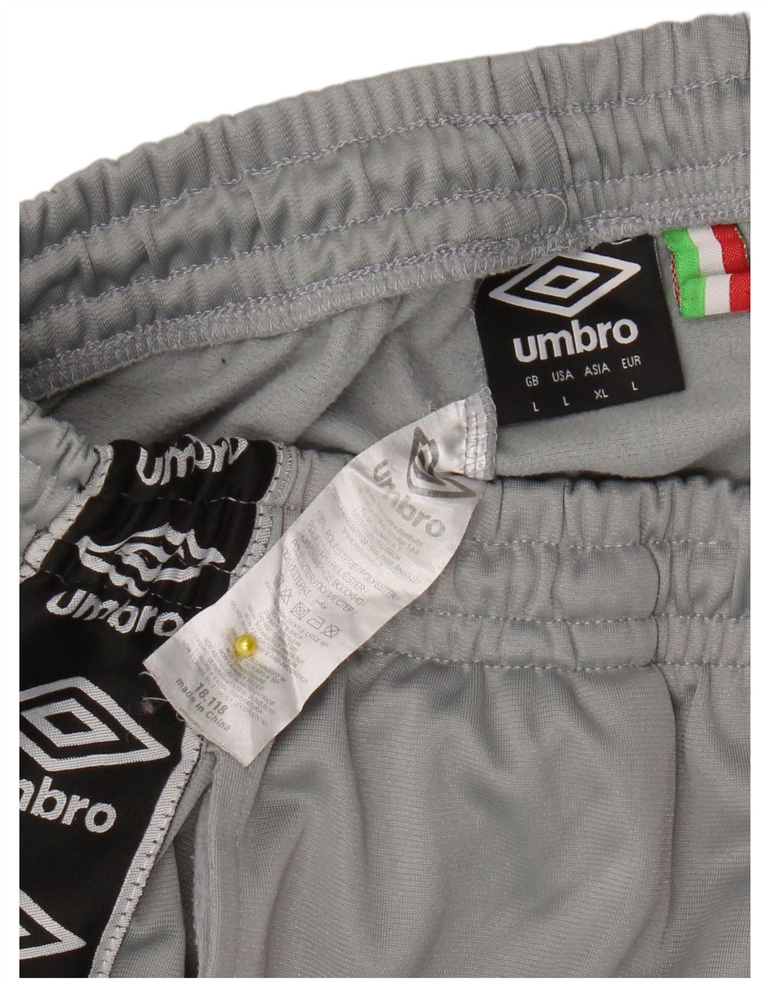 Umbro Hombre Pantalones De Chándal Con Gráfico Grande Gris Colorblock Poliéster