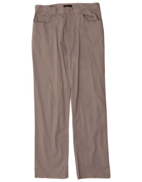 Dkny Pantalones Casuales Rectos Para Hombre W32 L32 Algodón Gris