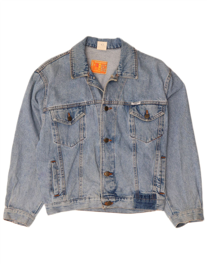 VINTAGE Chaqueta vaquera para mujer EU 42 Algodón azul grande