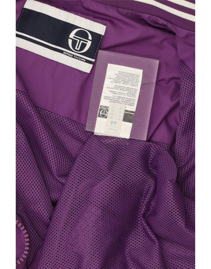 SERGIO TACCHINI Womens Windbreaker Jacket IT 44 Medium Purple Polyester Vintage Sergio Tacchini and Second-Hand Sergio Tacchini from Messina Hembry 