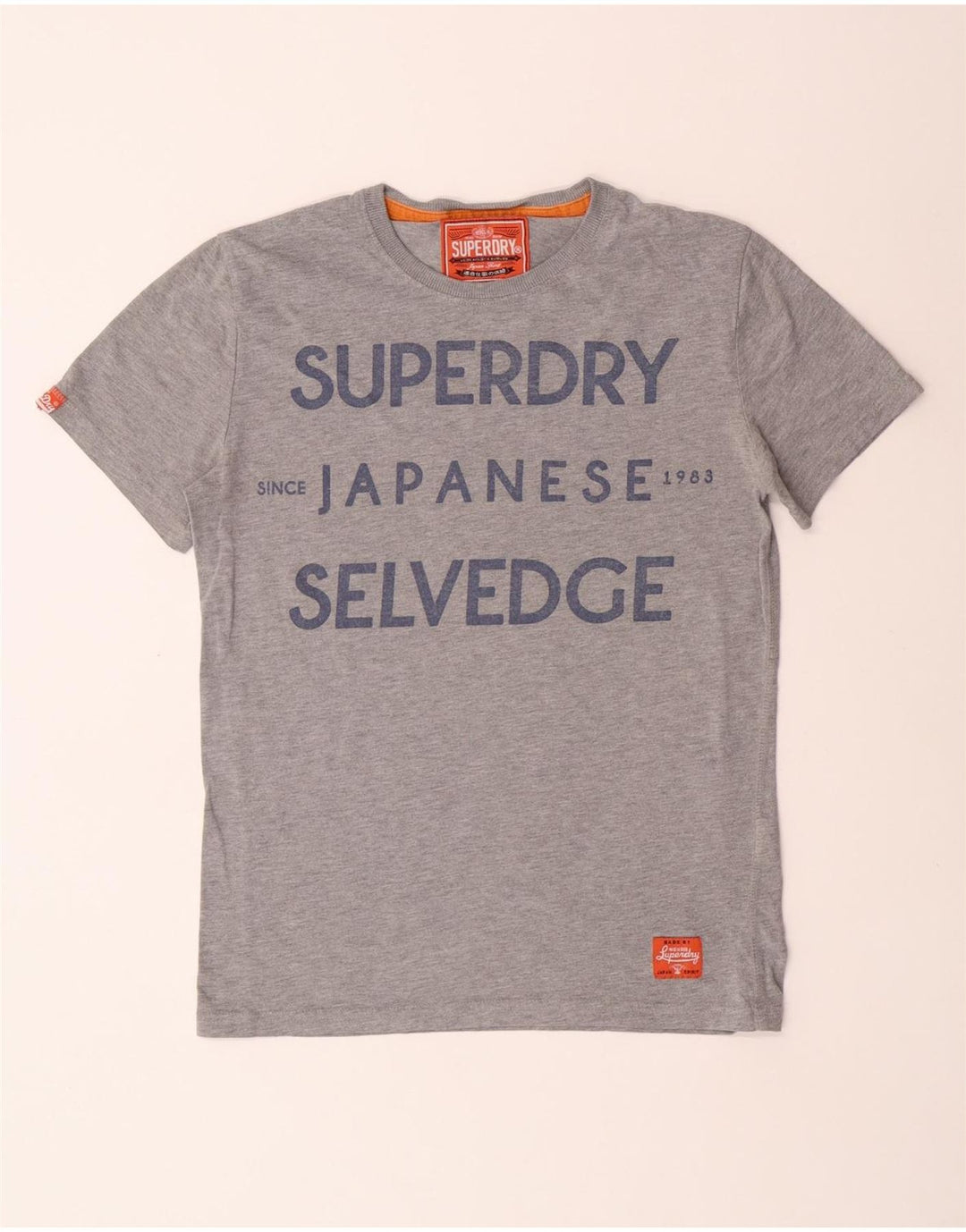 Superdry Camiseta Gráfica Para Hombre Top Poliéster Gris Medio