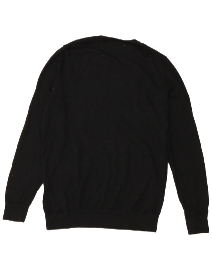 Marks & Spencer - Jersey de cuello redondo para hombre con autógrafo, talla grande, color negro