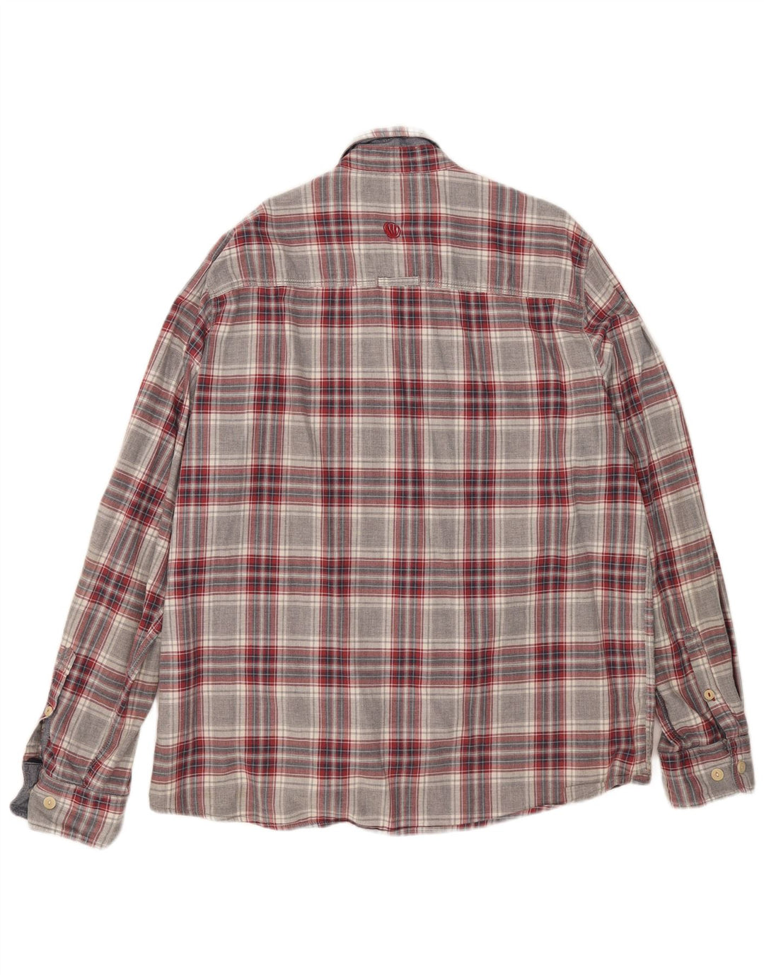 Camisa de franela para hombre Fat Face XL de algodón a cuadros grises