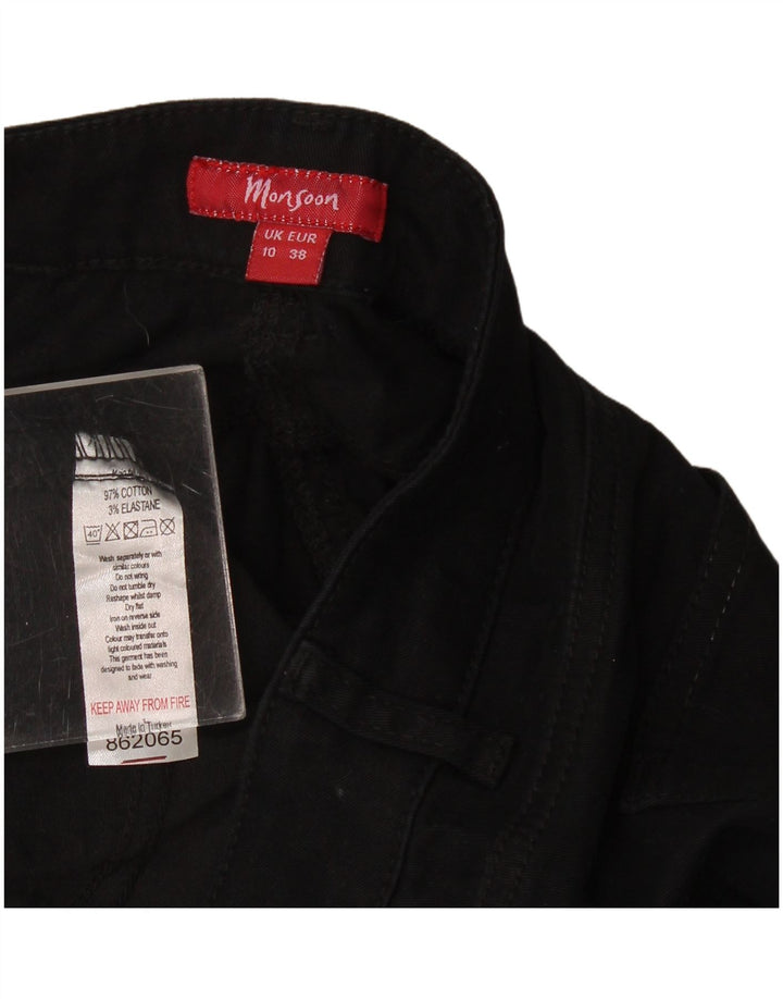 Monsoon Vaqueros Bootcut para Mujer UK 10 Small W30 L31 Algodón Negro