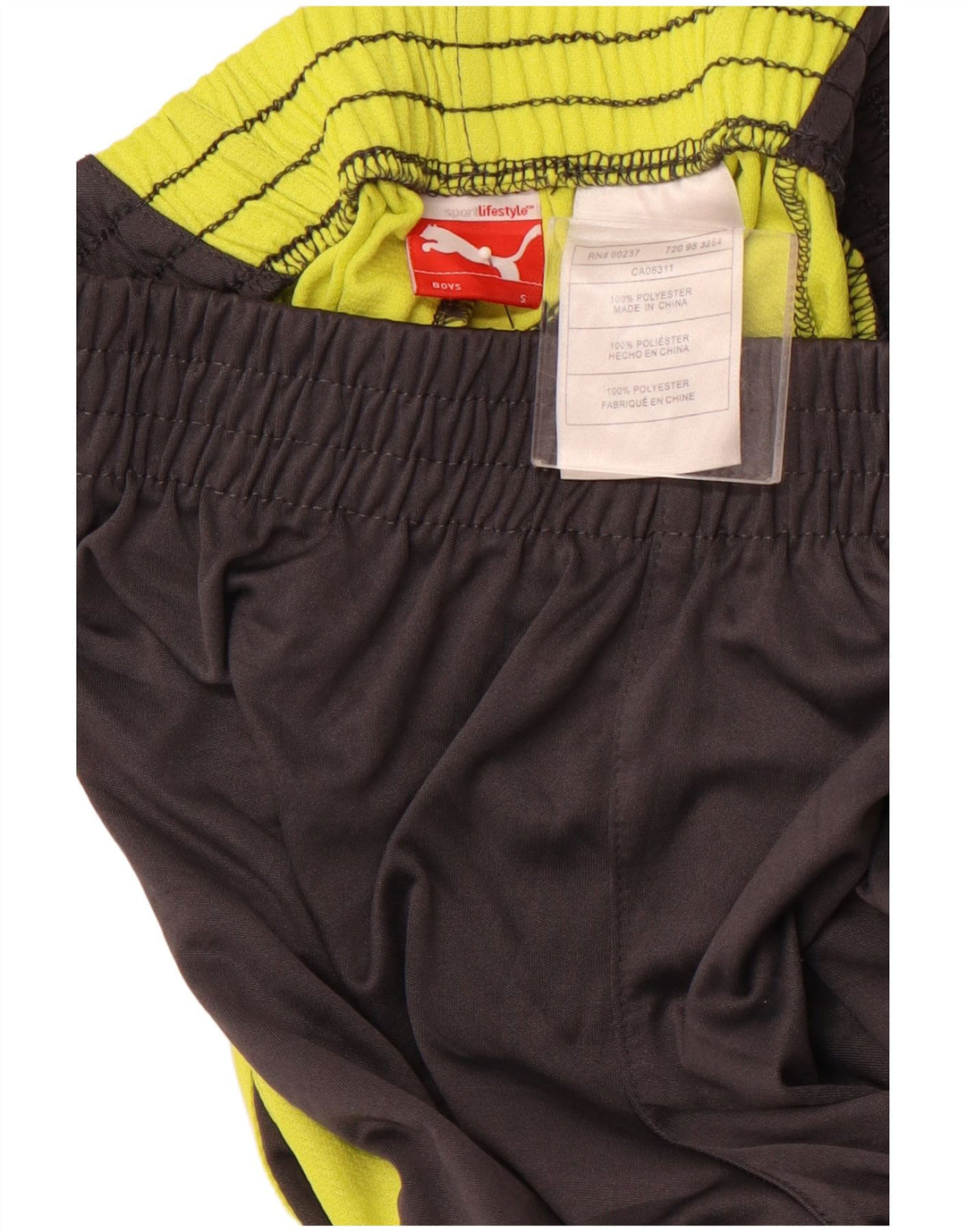 PUMA Pantalones cortos deportivos para niños 7-8 años Pequeño gris Colorblock Poliéster