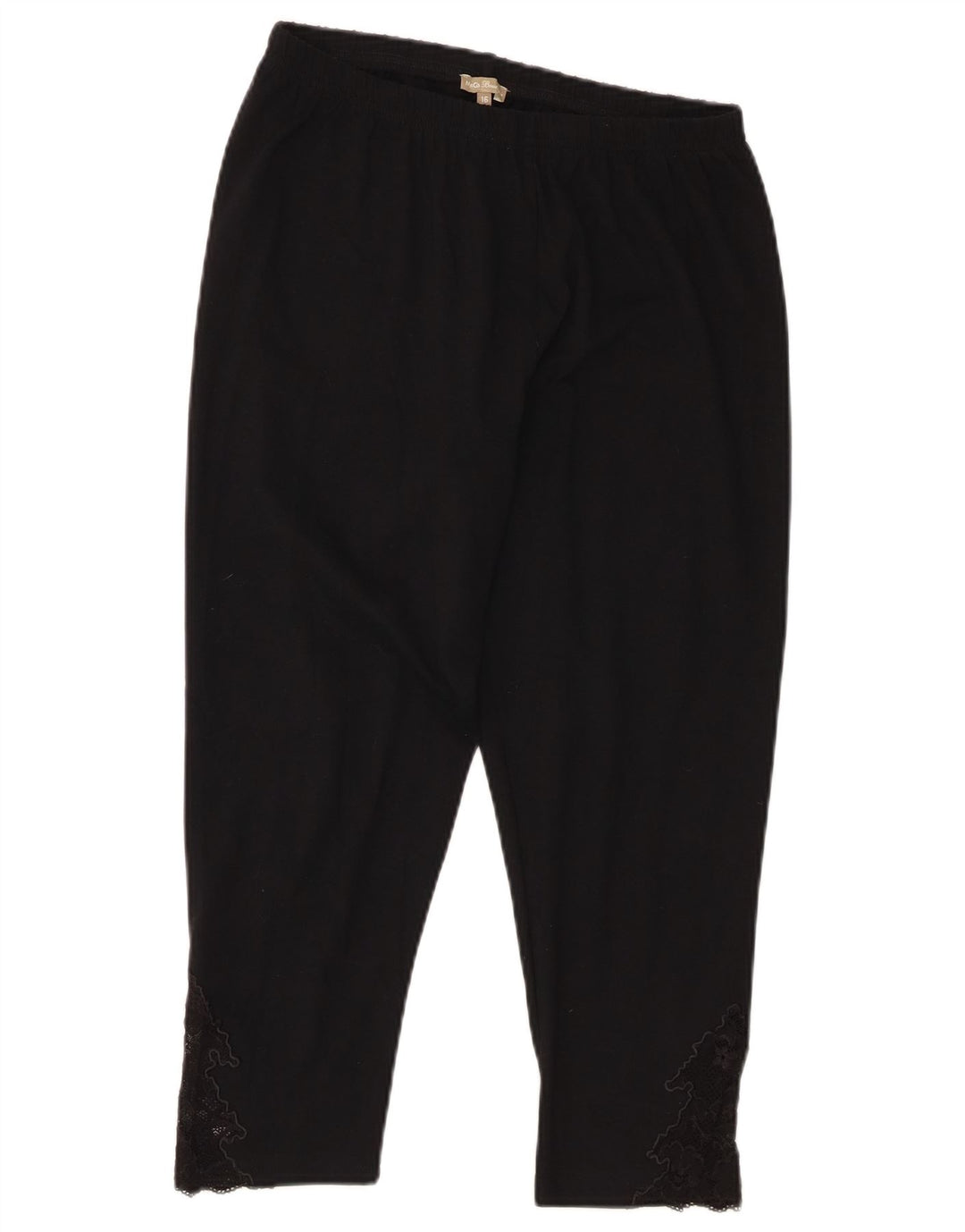 M&Co Leggings Capri para Mujer UK 46 Grande Algodón Negro