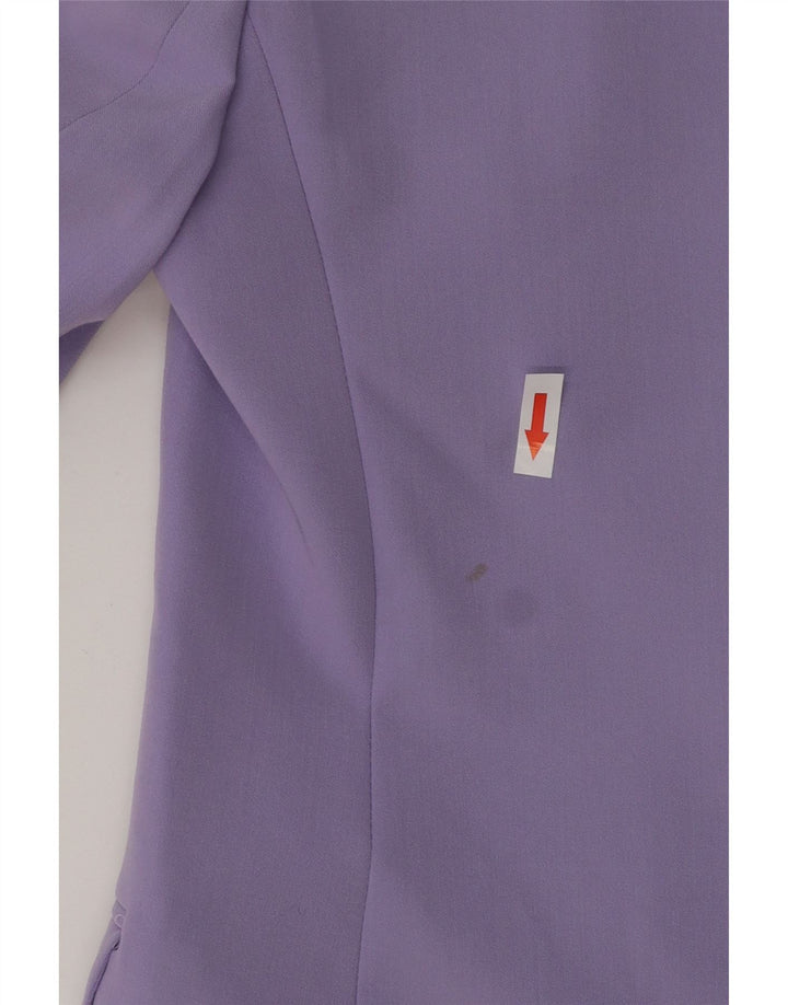 Topshop Chaqueta tipo blazer con doble botonadura para mujer UK 8 Small Poliéster morado