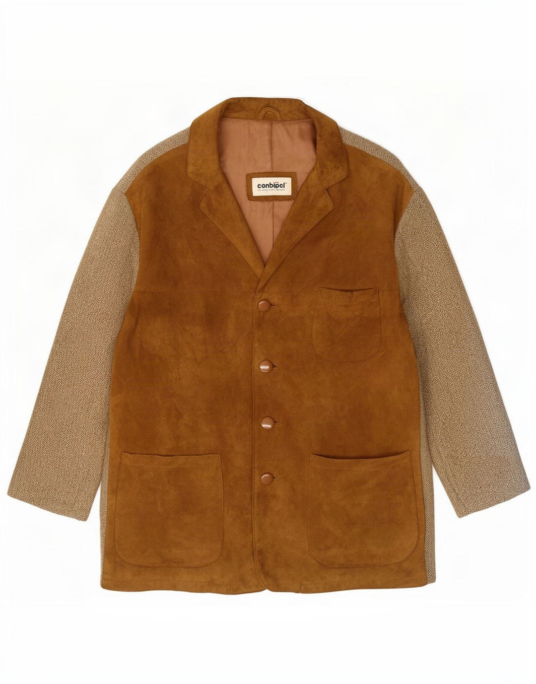 Chaqueta De Ante Mujer Conbipel IT 42 Piel De Espiga Beige Medio