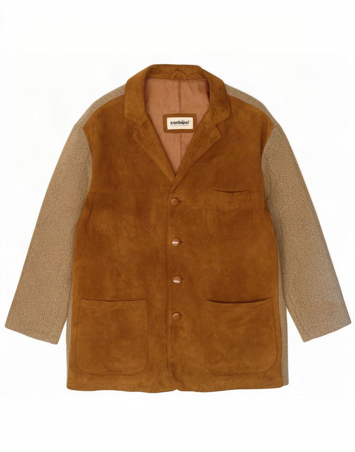 Chaqueta De Ante Mujer Conbipel IT 42 Piel De Espiga Beige Medio