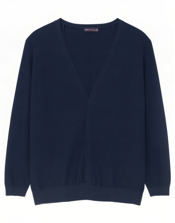 Marks & Spencer Suéter tipo cárdigan extragrande para mujer UK 40 XL Azul marino