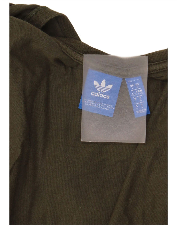 Adidas - Camiseta gráfica para hombre, talla grande, color caqui