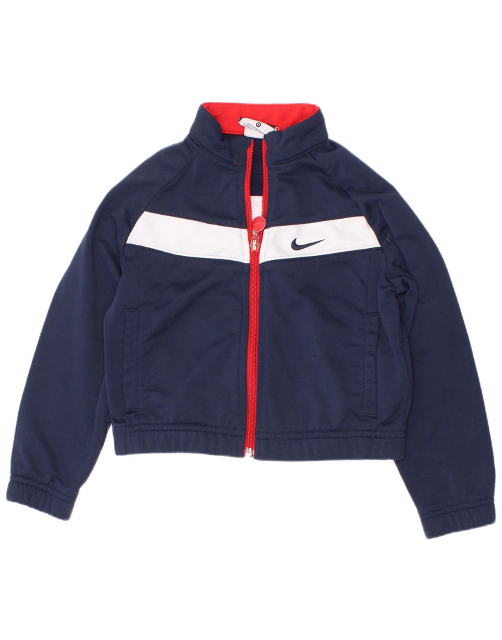 Nike Chaqueta de chándal para niños 3-4 años XS Azul Marino Colorblock Poliéster