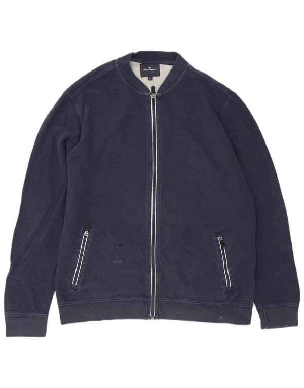 Marks & Spencer - Chaqueta de chándal para hombre, color azul marino, XL, algodón, color azul marino