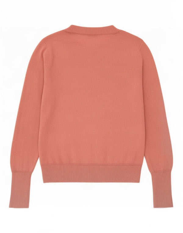 Topshop Jersey con Cuello Barco para Mujer UK 8 Small Poliéster Rosa