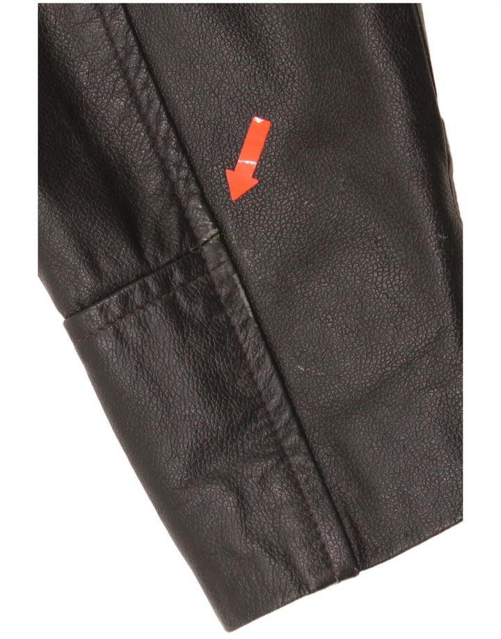 4 You Chaqueta de cuero para hombre UK 38 Medium Cuero negro