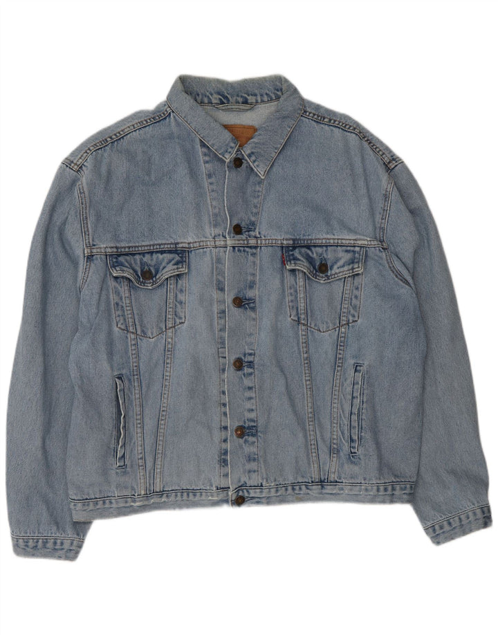 LEVI'S Mens Denim Jacket UK 44 2XL Blue Cotton