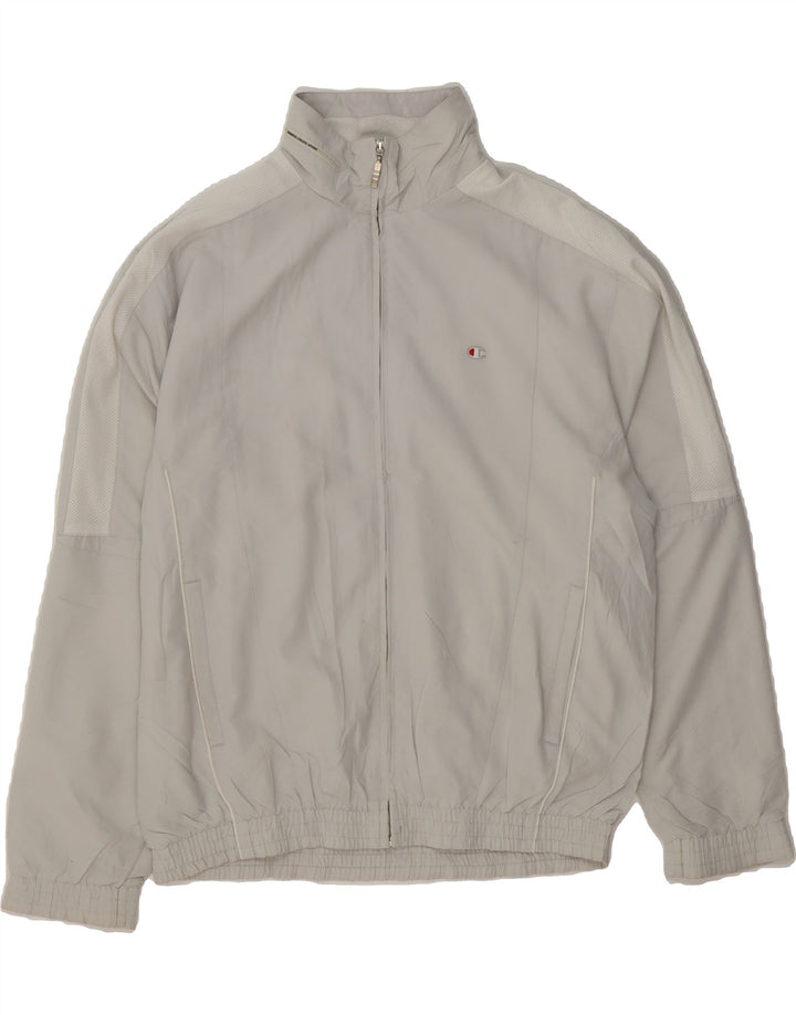 CHAMPION Mens Tracksuit Top Jacket Large Grey Polyester Vintage Champion and Second-Hand Champion from Messina Hembry 