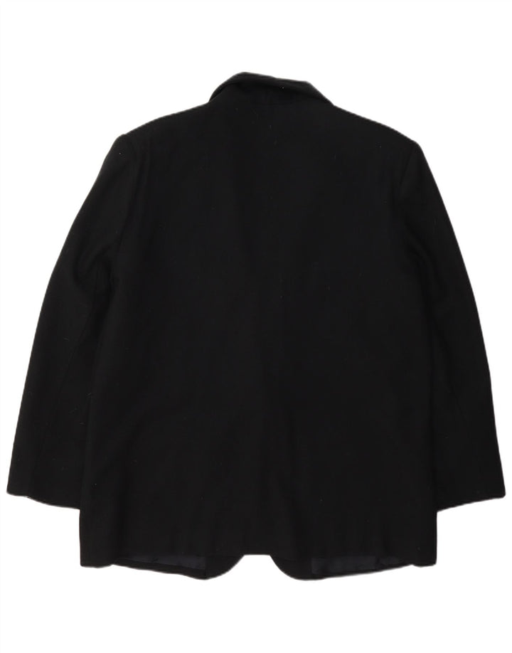 Sag Harbor Chaqueta Blazer de 1 Botón para Mujer UK 44 Grande Lana Negra