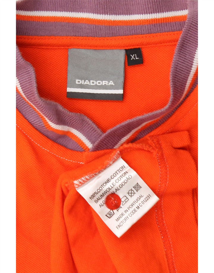Diadora Polo Hombre XL Naranja Algodón