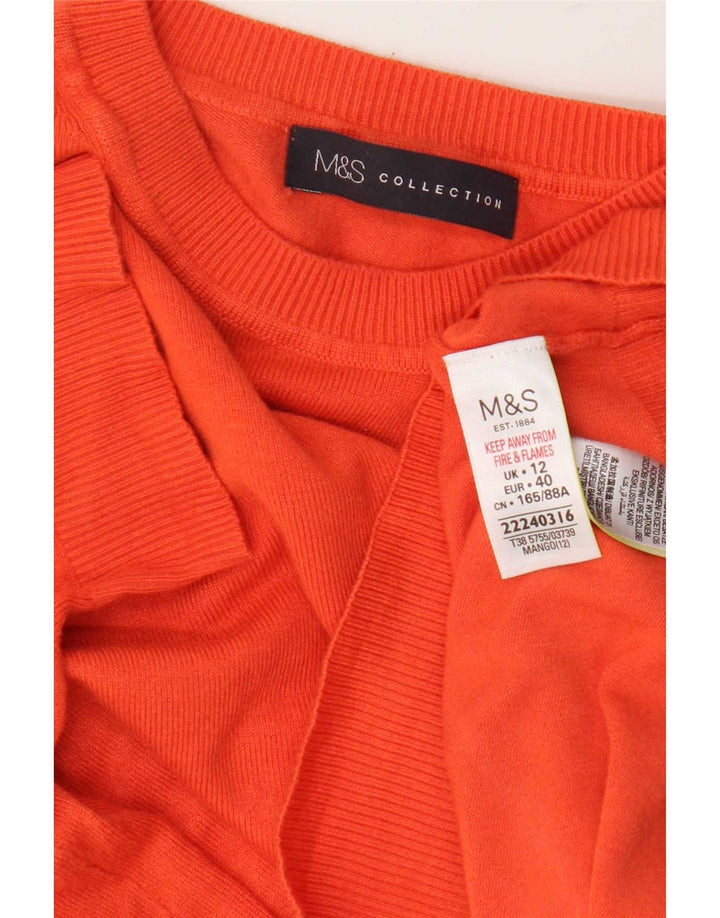 Marks & Spencer - Jersey de cuello redondo para mujer, talla 40, color naranja mediano