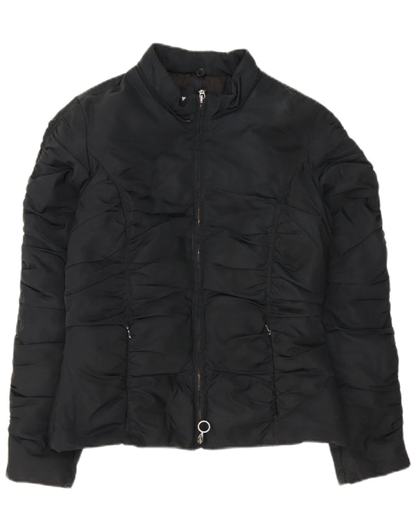 Moncler Mujer Chaqueta Acolchada Talla 2 Mediana Negro Poliéster