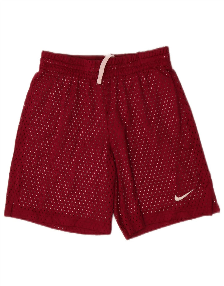 Nike Pantalones cortos deportivos Dri Fit para niñas 12-13 años Poliéster granate grande