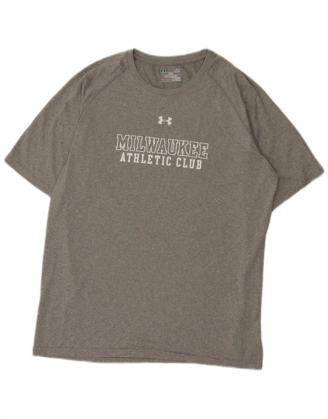 Under Armour Camiseta estampada Milwaukee para hombre Top poliéster gris grande
