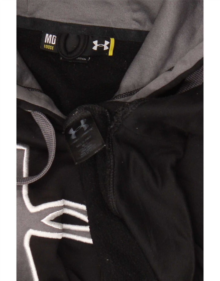 Under Armour Jersey con capucha gráfica para hombre Poliéster negro mediano
