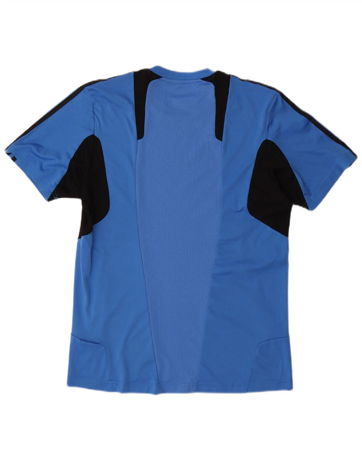 ADIDAS Camiseta Climacool para hombre Top Azul medio Colorblock Poliéster