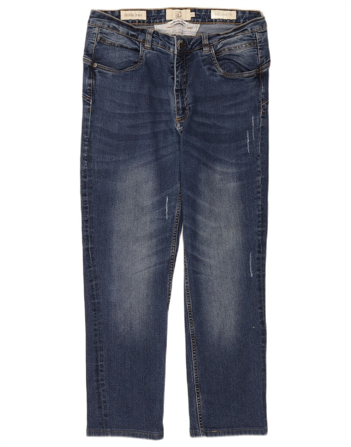 Dack's Jeans recortados para mujer EU 46 XL W34 L25 Algodón azul