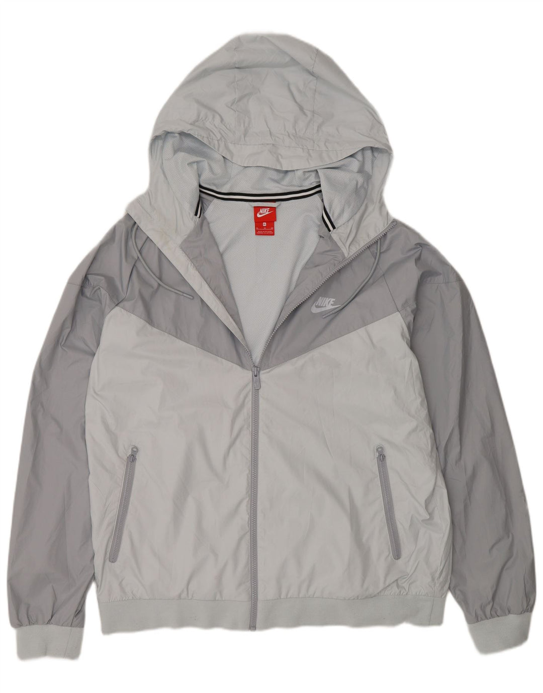 Nike Chaqueta de chándal con capucha para hombre XL Gris Colorblock Poliéster