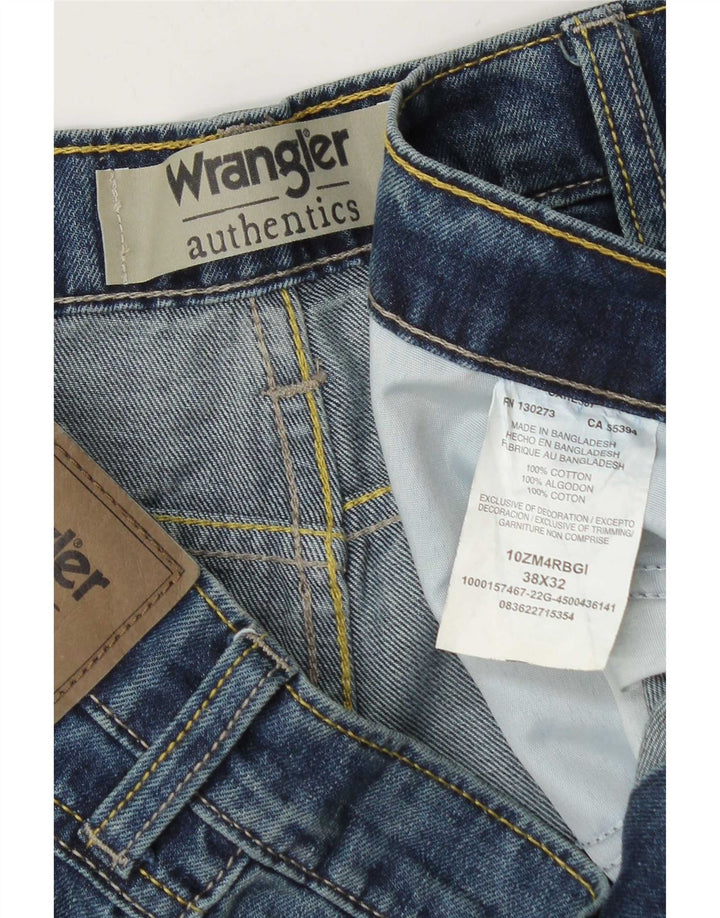 Vaqueros Wrangler Hombre Rectos W38 L32 Algodón Azul