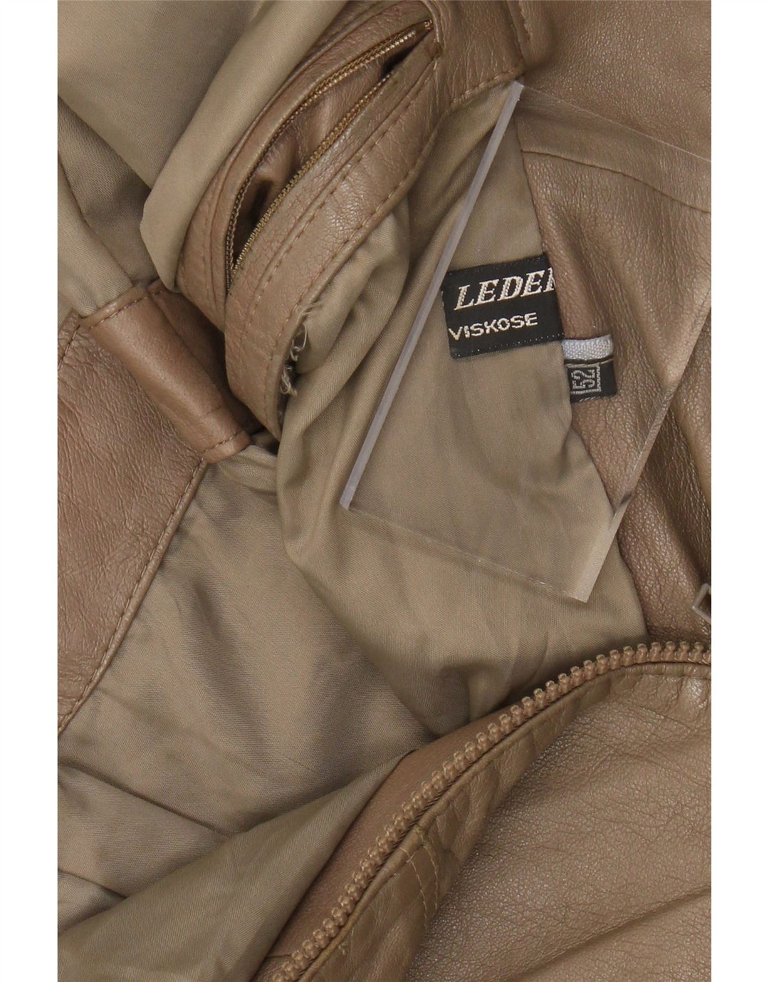 VINTAGE Chaqueta de cuero para hombre Reino Unido 38 Cuero marrón medio