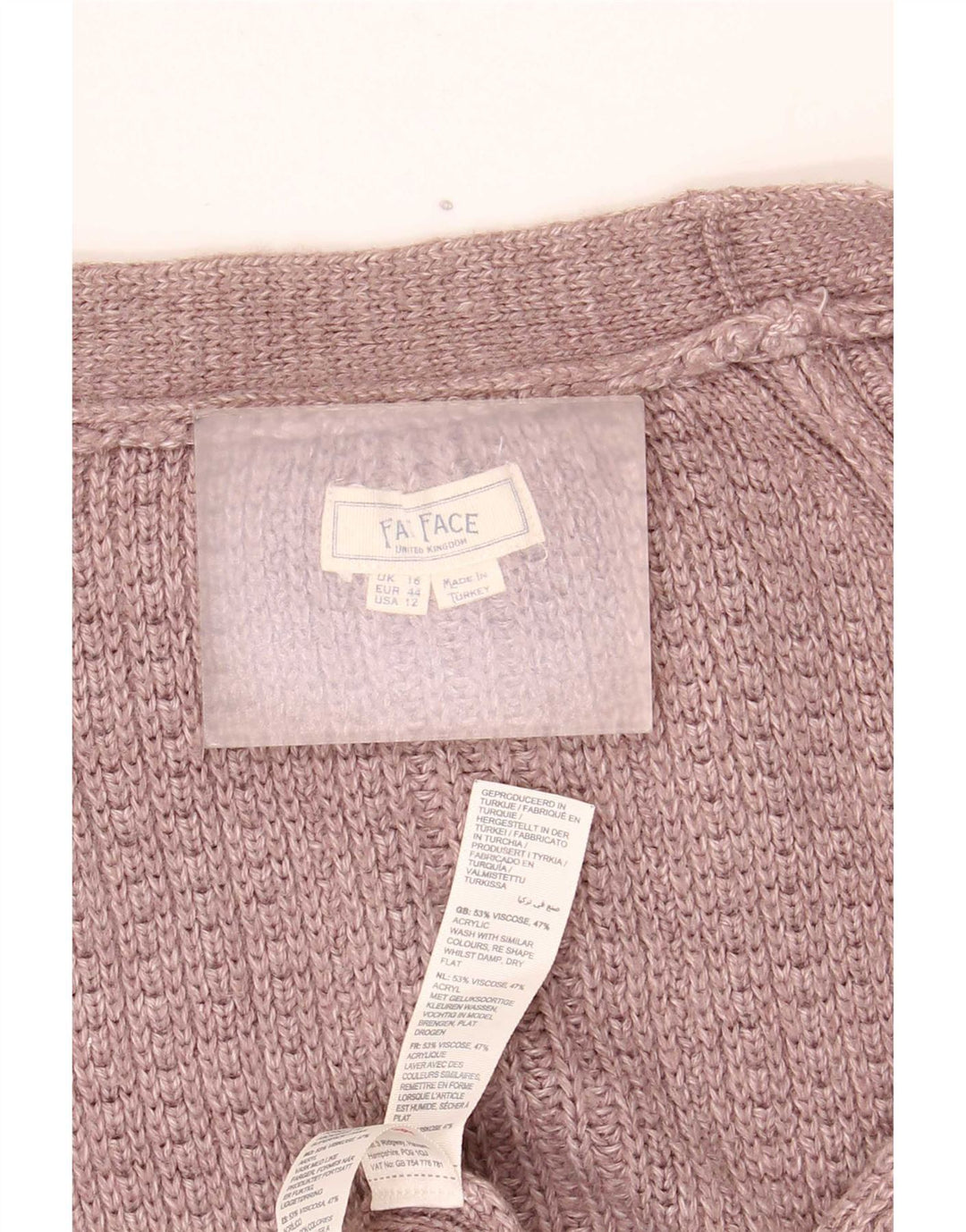 Cárdigan abierto extragrande para mujer Fat Face UK 46 Large Viscosa marrón