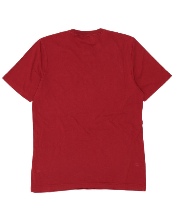 Adidas Hombre Camiseta Top Small Borgoña Algodón