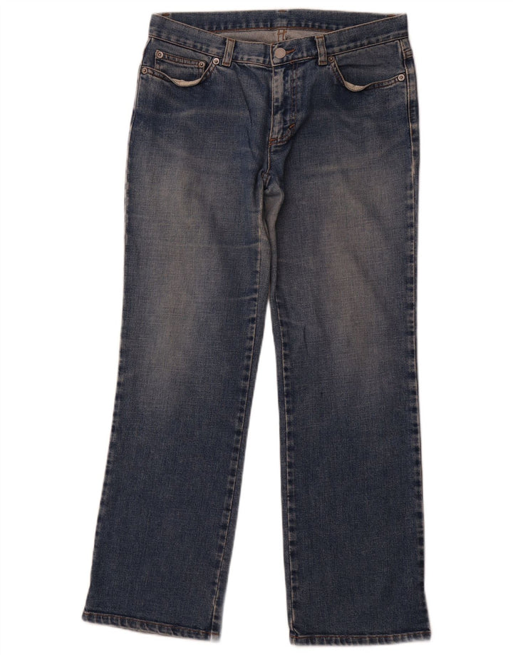 BENETTON Vaqueros rectos para mujer IT 44 Medium W30 L28 Algodón azul