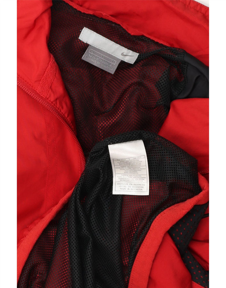 NIKE Hombre Jersey Chándal Top Chaqueta XL Rojo Colorblock Poliéster